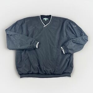 Snake Eyes Windwear Golf Windbreaker Mens L Black V-Neck Sweatshirt Outdoors